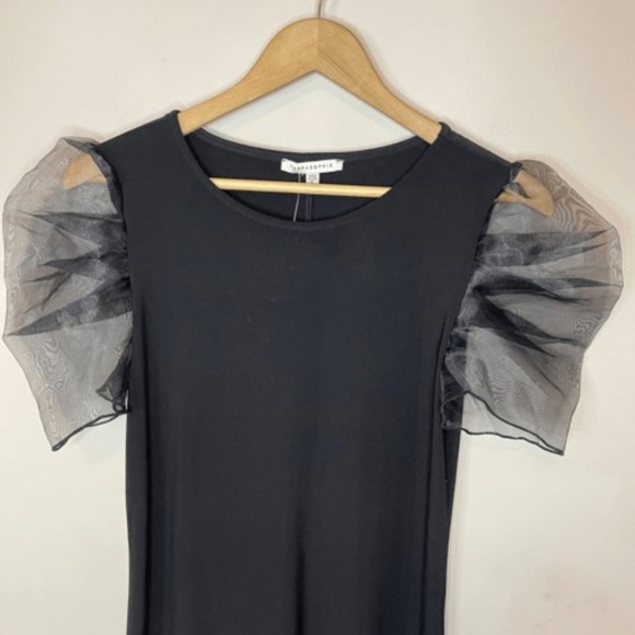 NWT TASH + SOPHIE Chiffon Puff Sleeve Top, Small - Picture 2 of 7